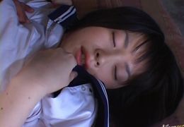 Tool swallowing exquisite maid Kasumi Uehara gets doggy styled